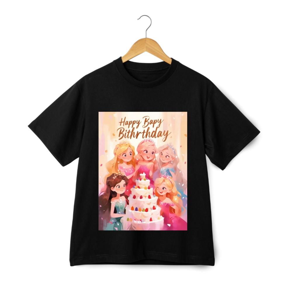 Princess Girlfriends Birthday Theme Short - Sleeve T -shirt Casual T - Shirt|Tee