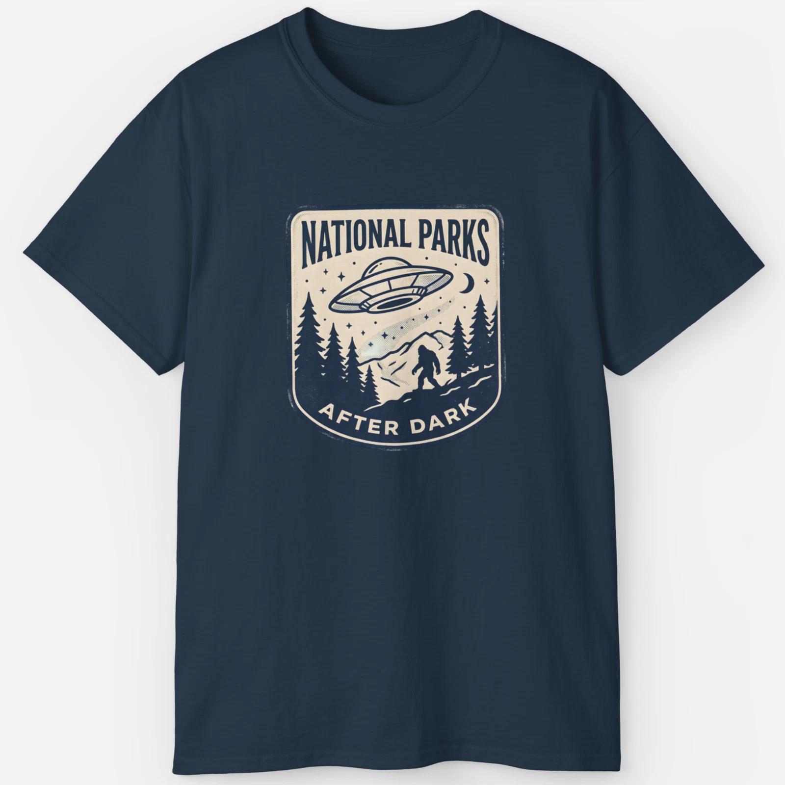 National Parks After Dark Shirt – Vintage UFO Camping Tee XL