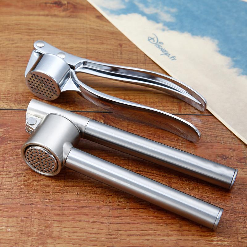 Manual Garlic Press, Stainless Steel Manual Garlic Press, Kitchen Garlic Puree Machine, Garlic Crushing and Mincing Machine, Garlic Puree Press