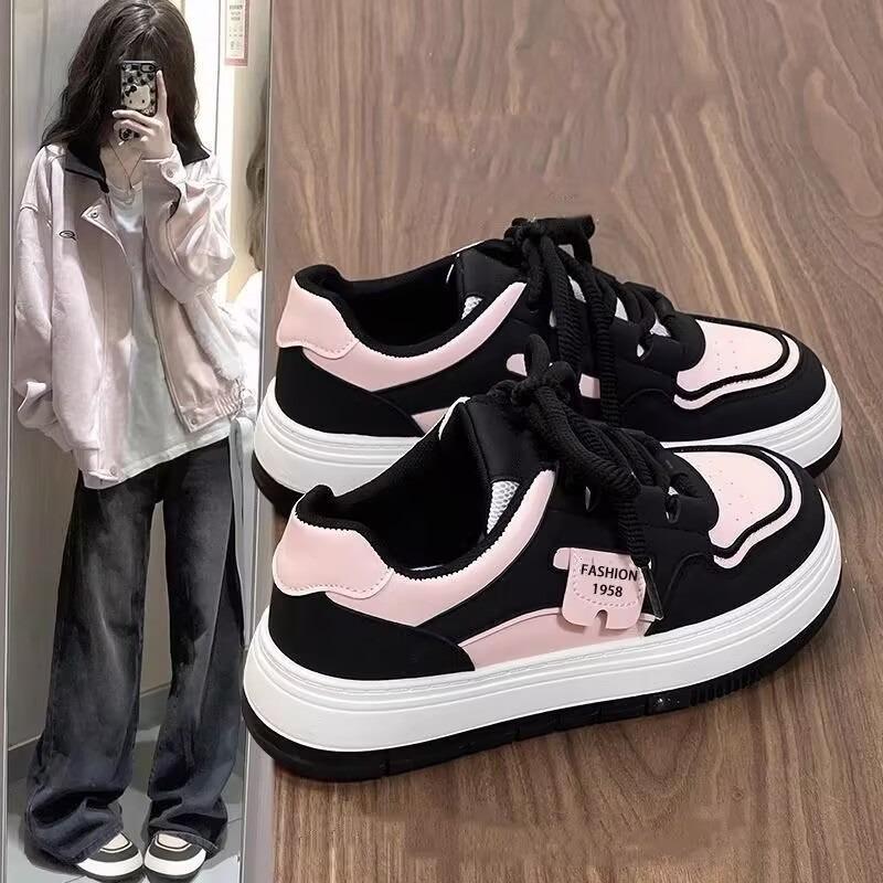 Platform women's spring and autumn new versatile sports and leisure retro breathable student board shoes