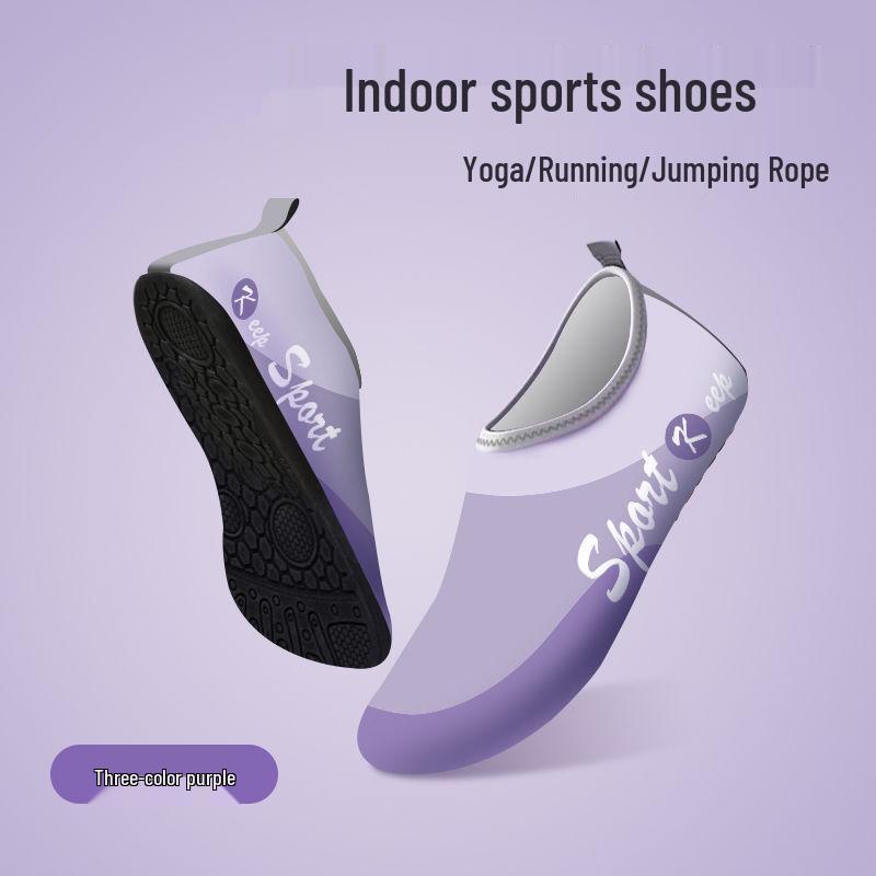 Women's Silent Non-Slip Shock-Absorbing Fitness Shoes – Lightweight Soft Sole Sneakers for Dance, Yoga, Jump Rope & Training