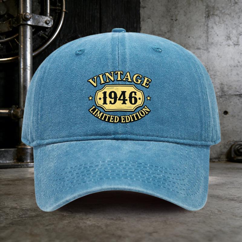 1 Vintage Washed Hat, A Must-Have Baseball Cap For Men'S Travel From The Vintage Limited Edition 1946, A Fashionable Daily Wear