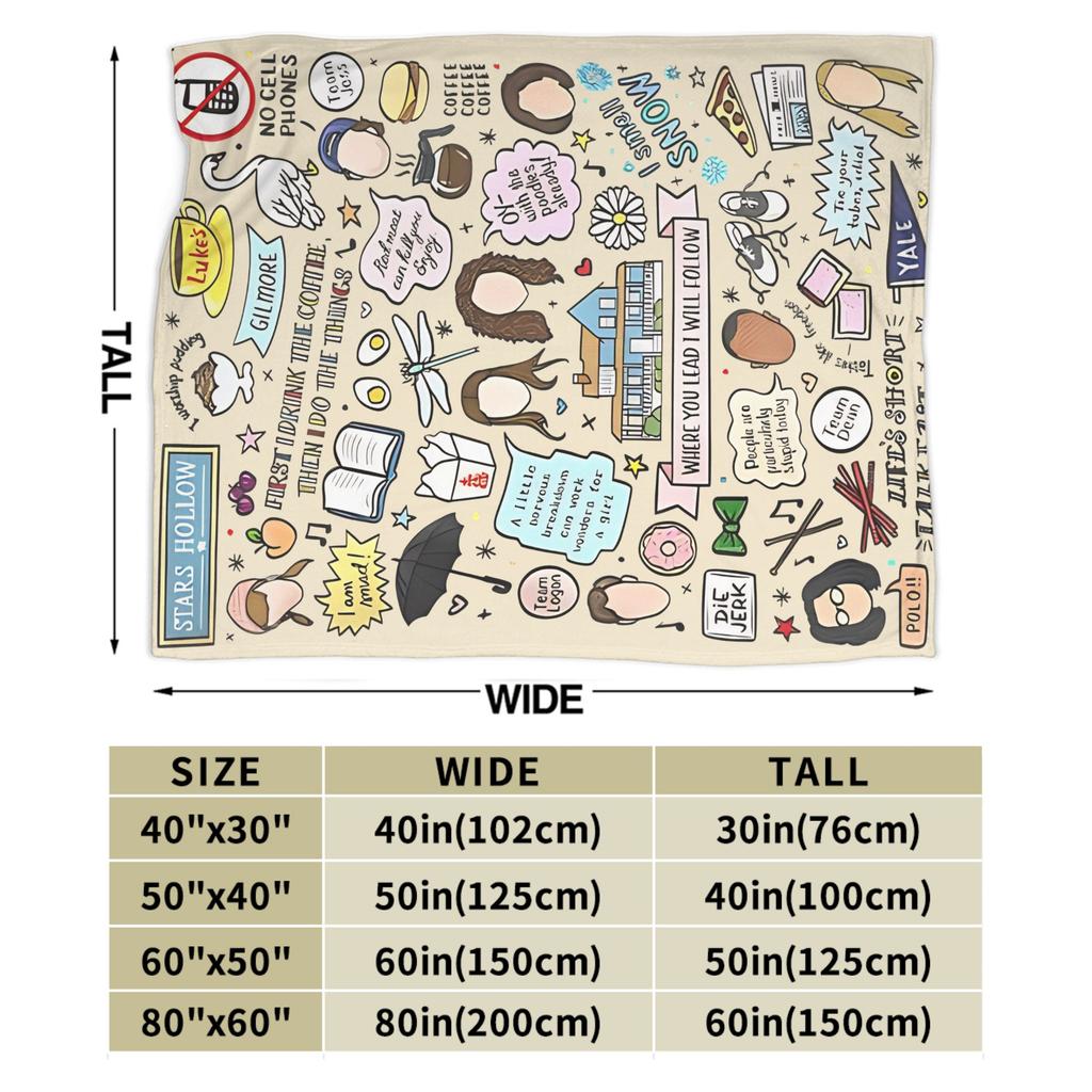 Gilmore Girls Blanket Coral Fleece Plush Textile Decor  Breathable Super Warm Throw Blanket for Home Couch Quilt