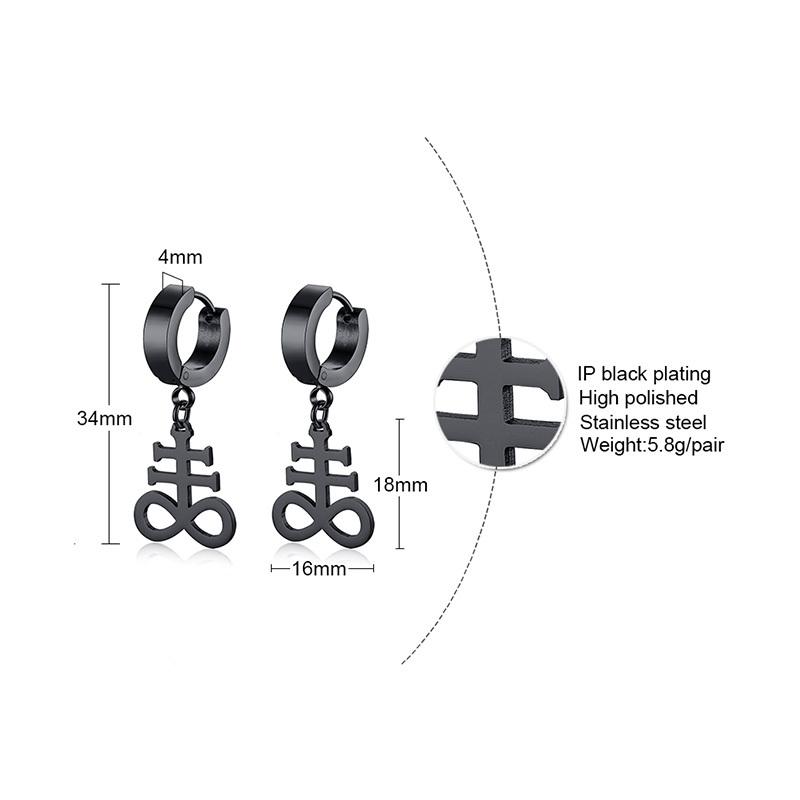 Star Hoop,Stainless Steel Star Earring, Polaris Dangle Hoop Earring, Stars Charm Earrings For Men Women Jewelry