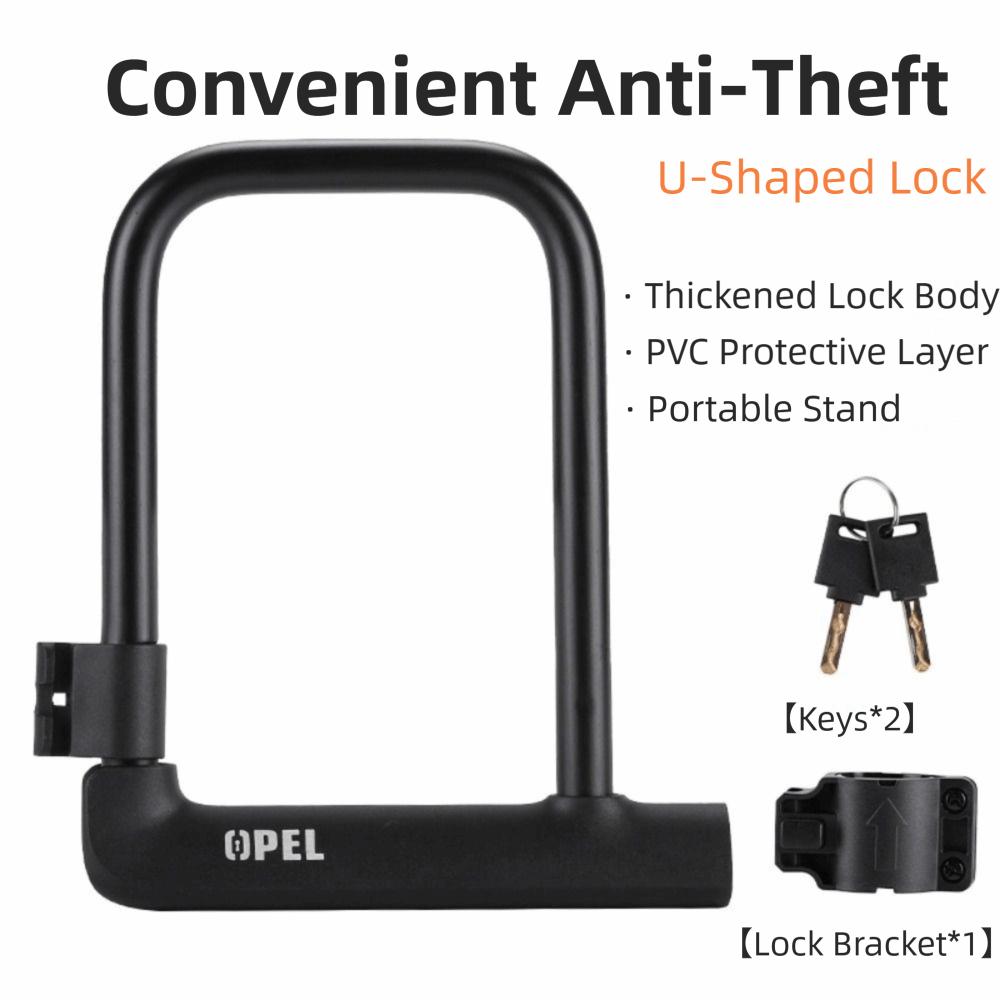 14mm Thickness Bike Lock with 2 Keys Bike U-Lock Anti Theft Bicycle Lock  Shop Doors
