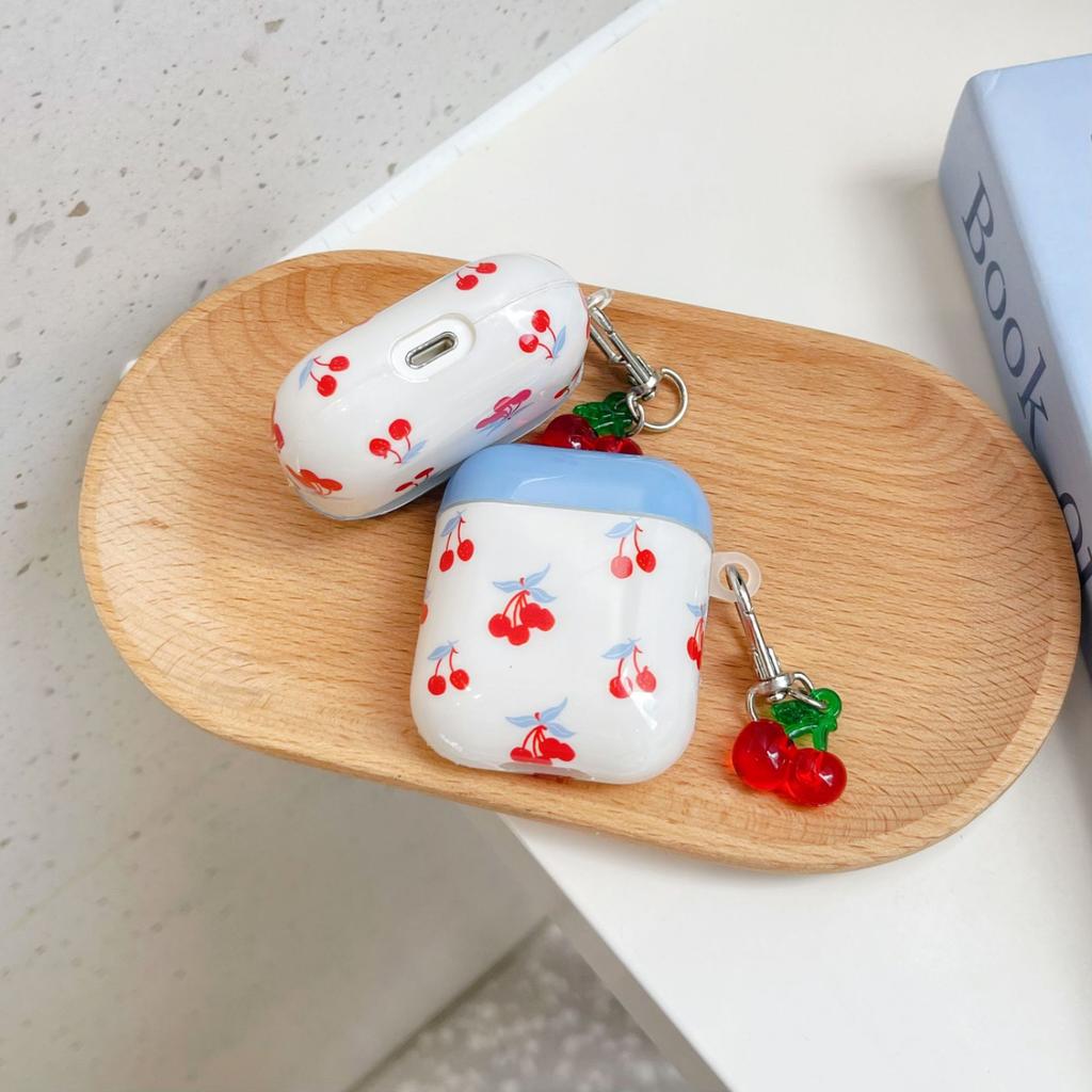IMD Cherry AirPodspro1 Wireless Bluetooth Headset Case for Apple AirPods1/1 1st Generation with Pendant