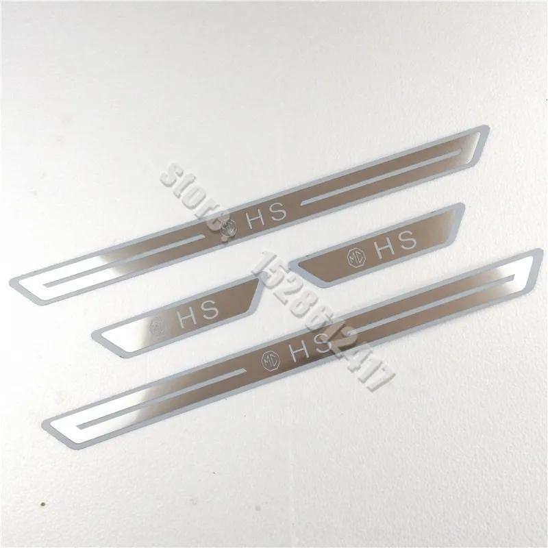 For MG ZS ZS EV HS 2017 2018 2019~2024 Door Sill Scuff Plate Trims Threshold Kick Pedal Protect Stainless Steel car Accessories t3