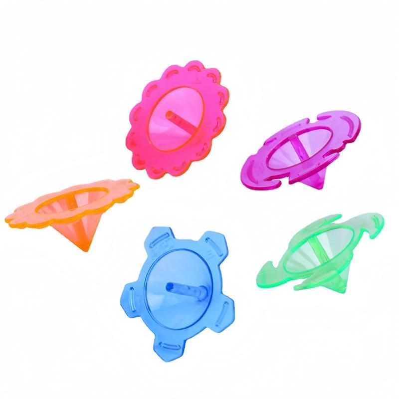 50Pcs Colorful Transparent Mini Gyro Toy Suitable Kids Party Birthday Gift Pinata Filler Classroom Kindergarten Prize Gift Pack