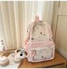 Schoolbag Lightweight Casual Backpack Cow Pattern Simple Going Out Cartoon Dog School Bag Female Student Cute Large Capacity Backpack