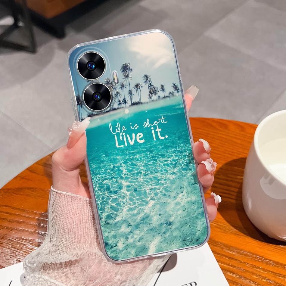 For OPPO Realme C55 C53 Phone Case Creative Soft TPU Silicone Clear Anti Drop Back Cover For Realme C 55 53 RealmeC55 Funda Capa