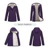 European and American Style Women's Hooded Windbreaker Coat, Fleece-lined, Waterproof, Suitable for Spring and Autumn.