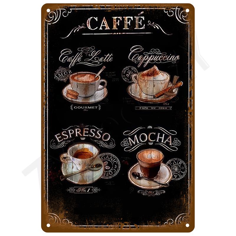Retro Tin Sign Vintage Metal Signs Plates Posters House Interior Bathroom Wall Art Mural Aesthetic Room Home Decor Decorations