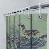 Japanese Wave Art Shower Curtain Ocean Beach Coastal Bathroom Decor Sea Liner Backdrop Japanese Style Home Textile
