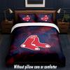 Boston Red Sox Design Bed Bedding Set 1 Duvet Cover + 2 Pillowcases Soft Breathable Household Bed Linens