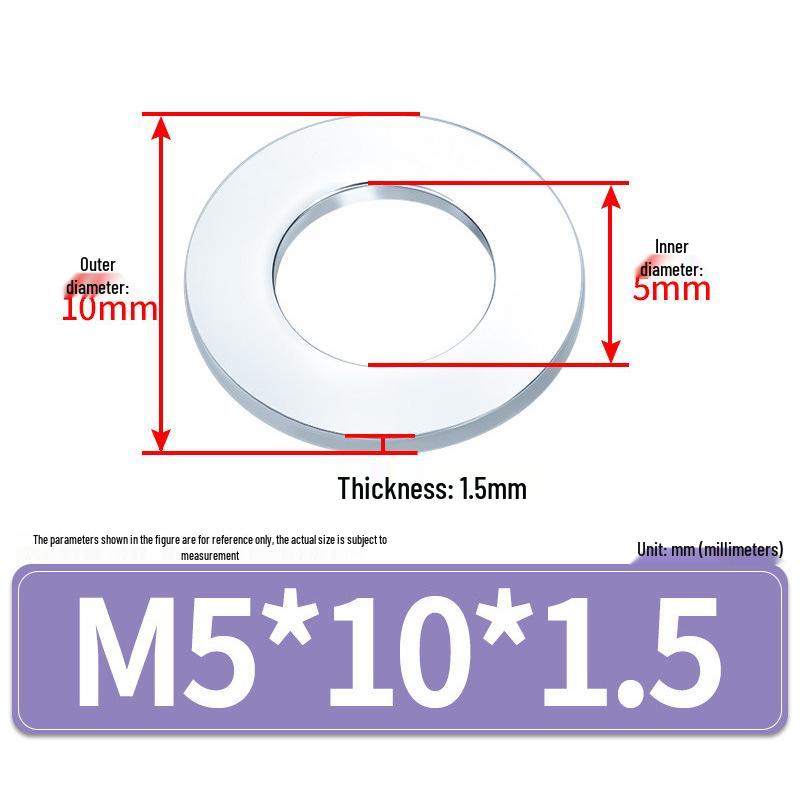 Extra Large Galvanized Metal Flat Washer (Sizes M1.6-M14)