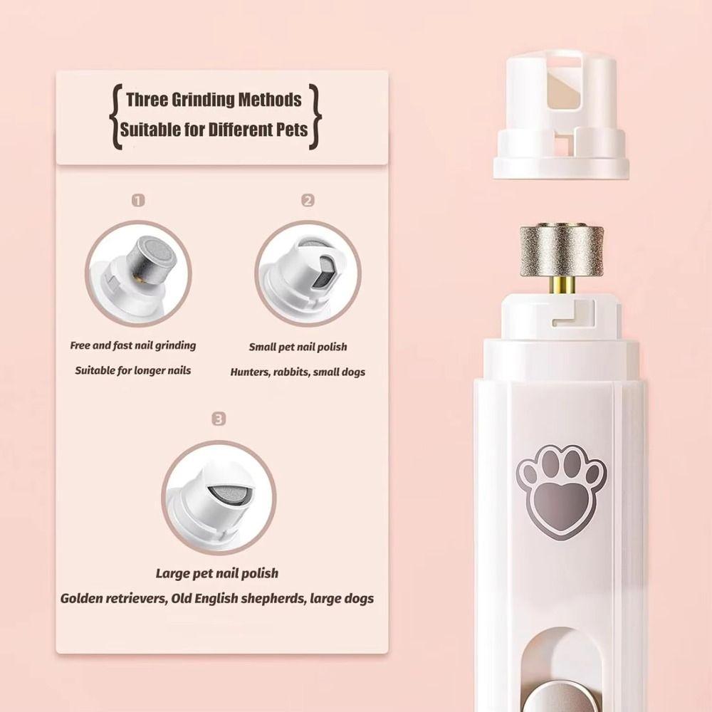 Painless Pet Electric Nail Clipper 2 Speed Pet Paws Grooming Tool Pet Nail Grinder  Cats