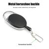 Retractable Keychain Badge Scroll Id Badge Holder Card Holder Backpack Lanyard Hiking Buckle Key Ring Retractable Tool