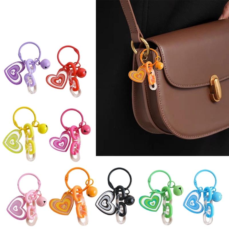Creative DIY Heart Shaped Keychain With Glitter and Sturdy Acrylic Materials for Personalize Accessories