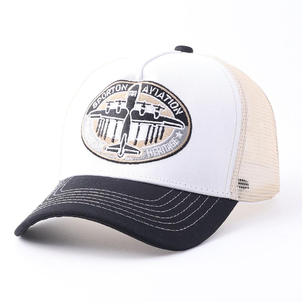 New Truck Driver Baseball Cap Outdoor Shade Breathable Cap Bomber Pattern Hat