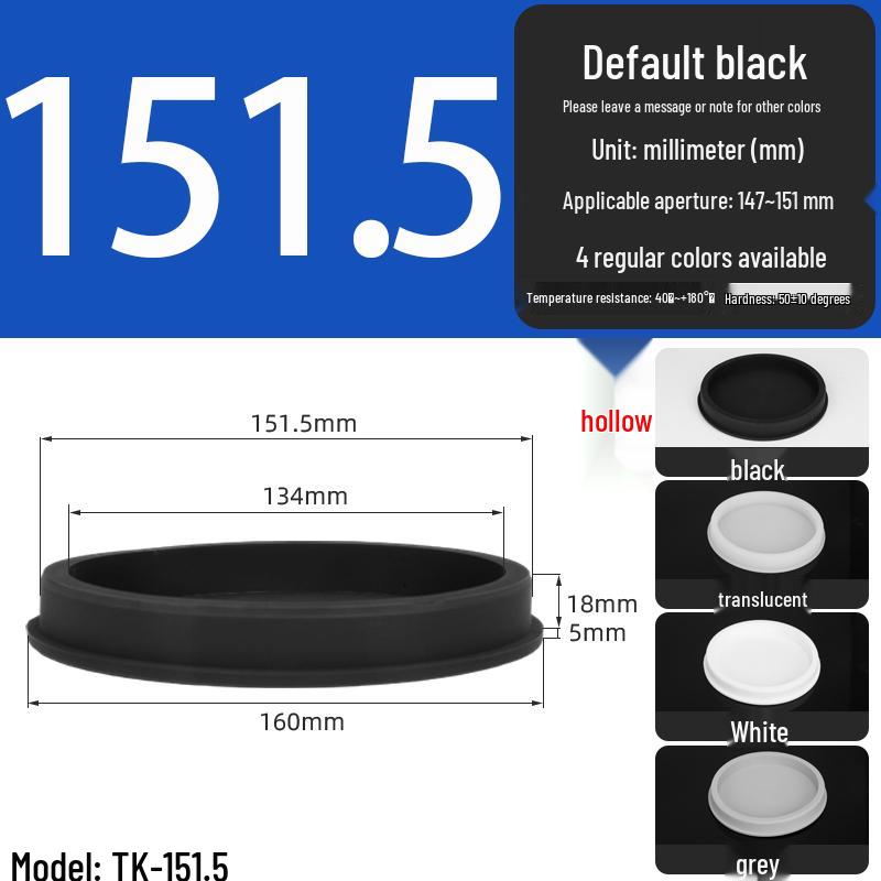 Black High-Temperature Resistant T-Shaped Silicone Stopper - Round Hole Rubber Gasket & Shock-Absorbing Blind Plug