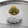 Dekorativer Fotografie-Requisit 3D-gedruckter Mondblumentopf für Sukkulenten, Kreativer Mondoberflächen-Pflanztopf Moderne Heimdeko Schreibtischdeko, Minimalistische Pflanze