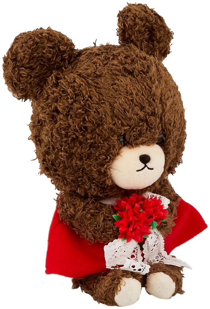 Sekiguchi The School Fluffy Jackie Red Flower Small Size Height 21cm Bears'
