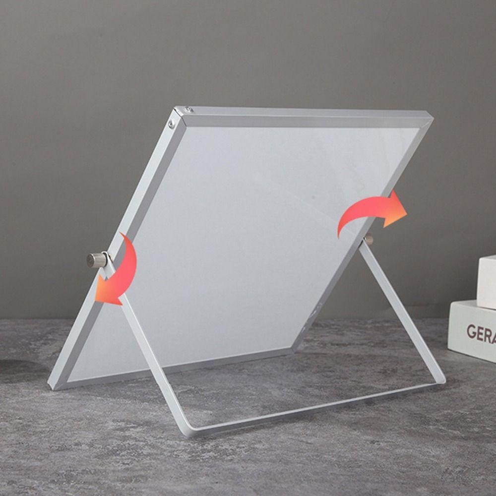 Adjustable Foldable Desktop Whiteboard Double Sided Use Erasable Writing Board With Bracket Message Board Desktop Use