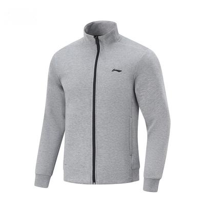 Li Ning Laufserie Einfarbig mit Reißverschluss Stehkragen Bequem Atmungsaktiv Vielseitig Freizeitjacke Herrenjacken Hellgrau AWDU573-5