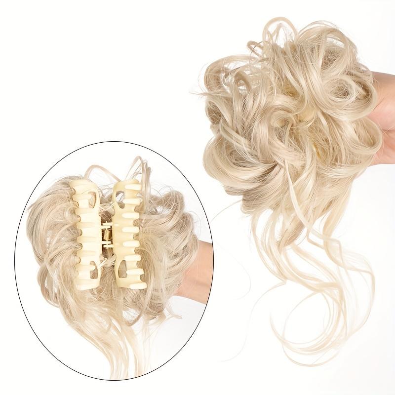 Aosiwig Synthetic Hair Bun Chignon Messy Curly Hair Band Elastic Scrunchy False Hair Pieces For Women Hairpins Black Brown