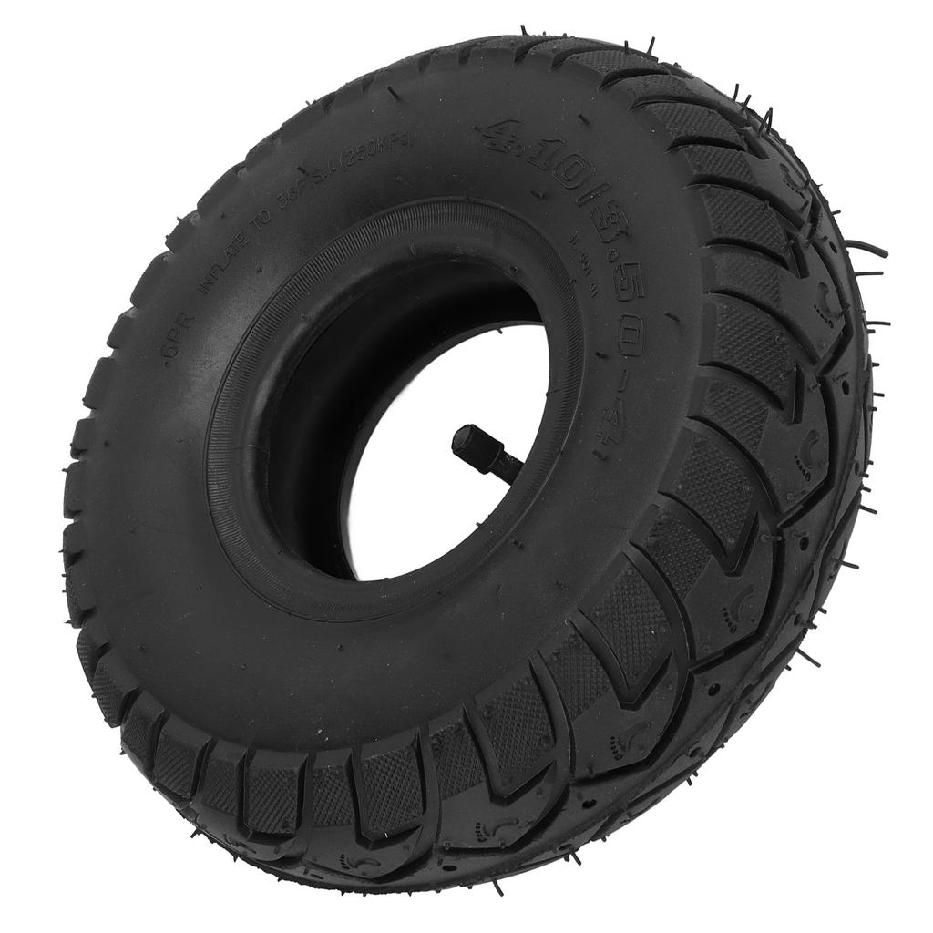 10 Inch 4.10 3.50‑4 Inner Tube Tire with Bent Valve 4.10 3.50‑4 Rubber Inner Outer Tyre Pneumatic Tire Replacement