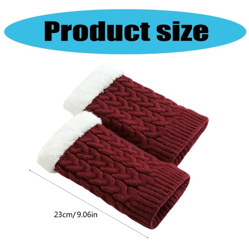 Winter Warm Crochet Knitted Boot Cuffs Toppers Socks Short Leg Warmers Cable Knit Ankle Heap Socks Womens Boot Socks