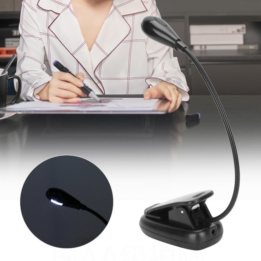 6000K-6500K White Light Reading Clamp Light Flexible Gooseneck Clamp Holder Light Office
