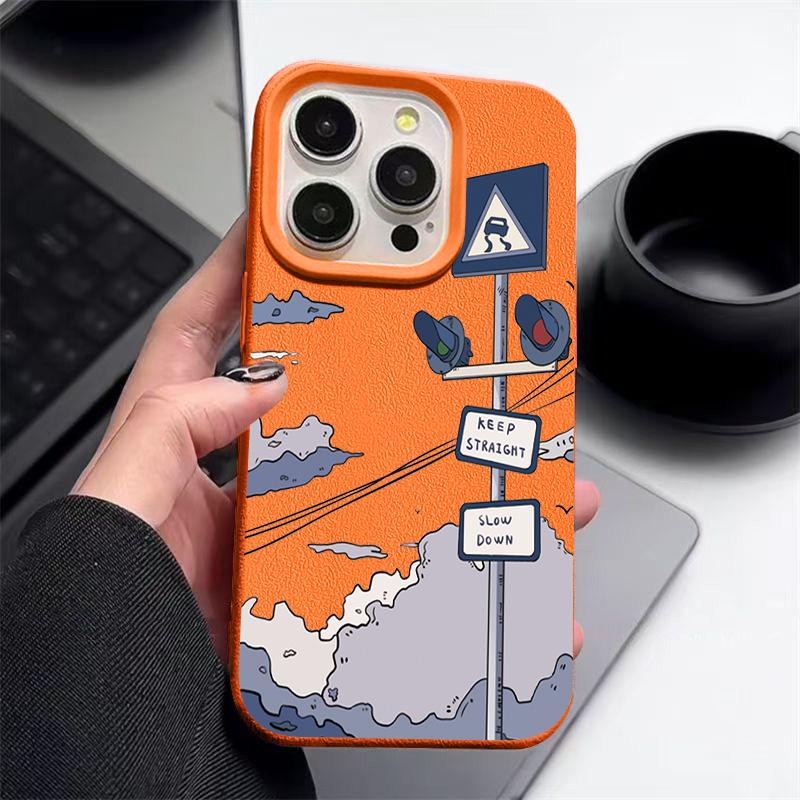 Traffic Light Case For iPhone 16 Pro Max 15 14 13 12 11 Shockproof Slim Soft Silicone Case Cover