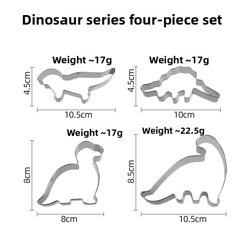 

Мультяшные животные, ручная работа, узорные булочки на пару, формы для овощных пельменей Dinosaur 4-Piece Set