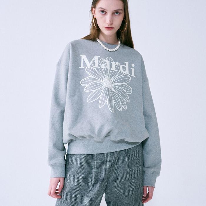 [Mardi mercredi] Sweatshirt Flowermardi_grey Elfenbein