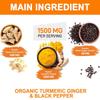 Kurkuma Curcumin mit Ingwer Schwarzem Pfeffer 1500mg Dreifache Stärke 120 Kapseln