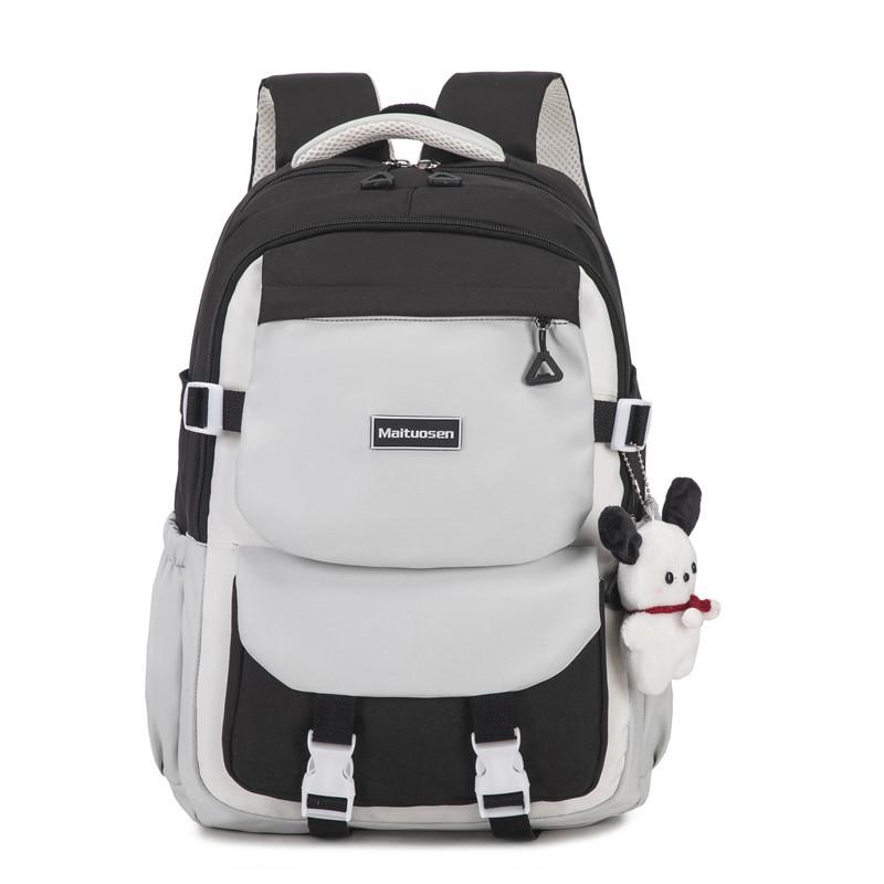Schoolbag schoolbag junior high school girls Japanese ins college high school versatile contrasting color backpack niche design college
