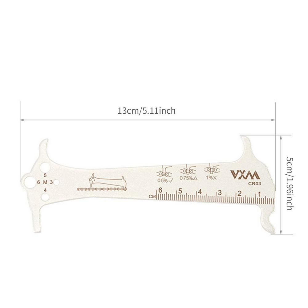 Bike Chain Wear Indicator Safe and High Hardness Tool Kits Cost Saving Tool Kits Chain Measuring Ruler Bike Chain Wear Indicator
