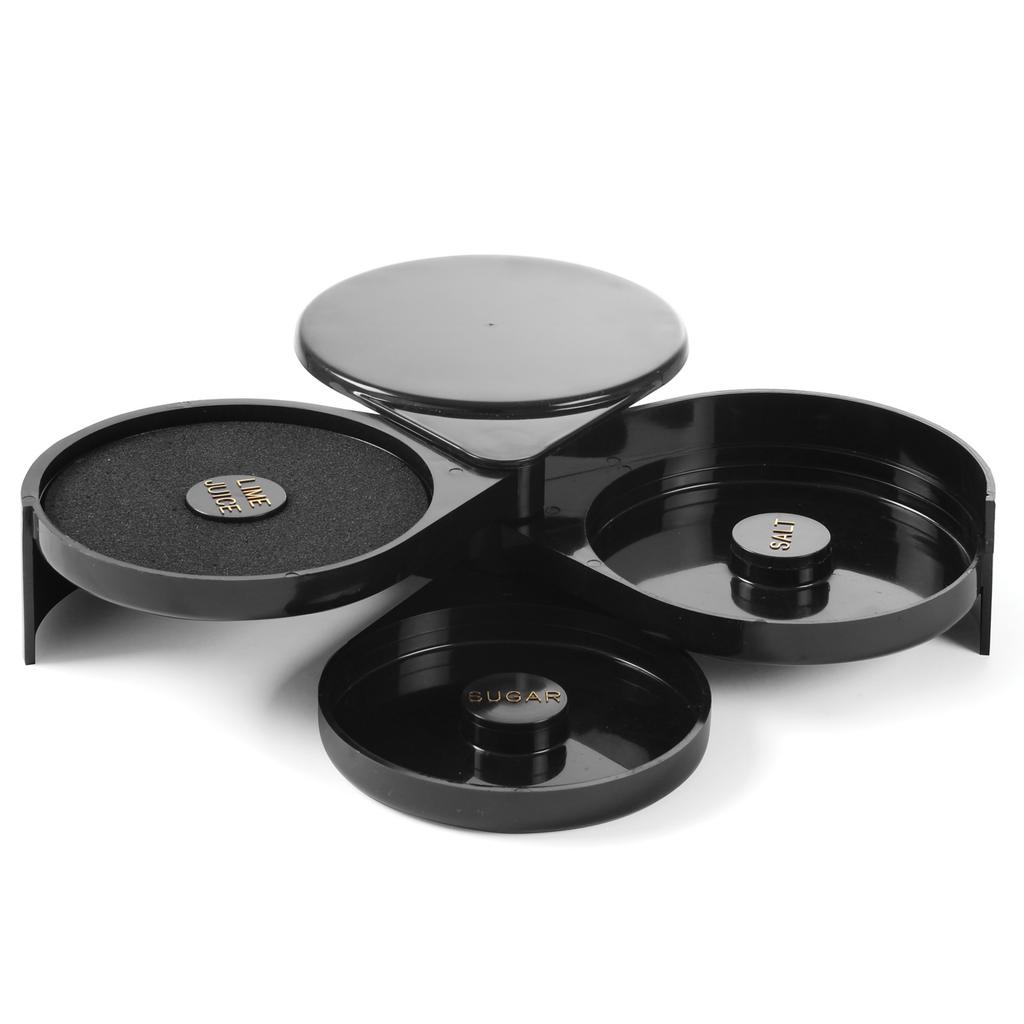 Bartender's Crusher for Decorating Glasses, 3 Containers, Juice, Sugar, Salt, Hendi 596777