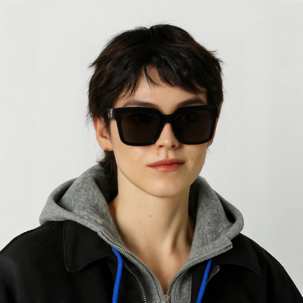 Burberry Logo Sluneční brýle s nepravidelným rámem Unisex sluneční brýle Černé OBE4419F-300187