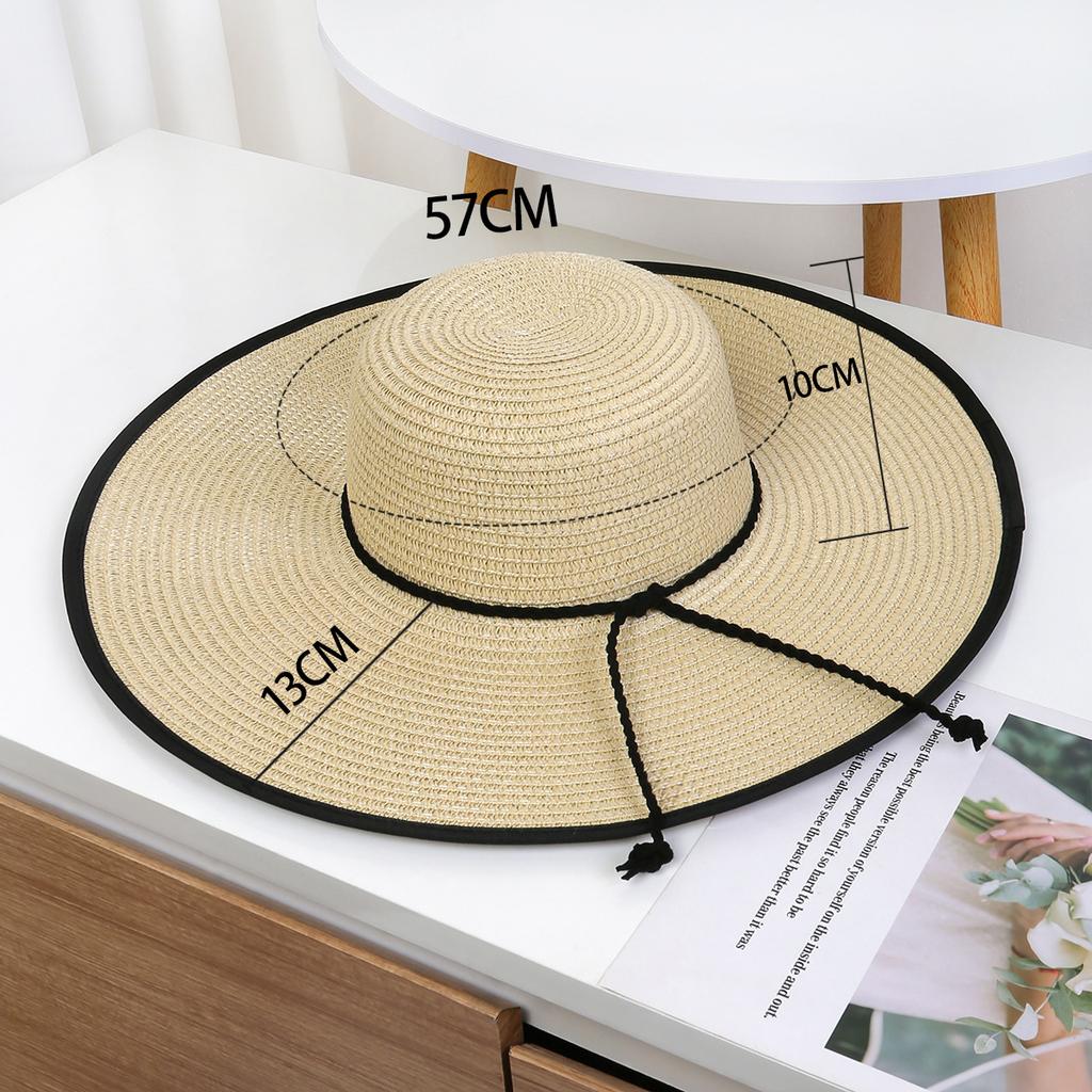 Summer Seaside Vacation Big Brim Sun Hat Women Sun Protection Beach Hat Casual Versatile Woven Straw Hat Women