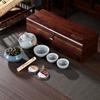 Sky Blue Ceramic Tea Set with Incense Burner Gift