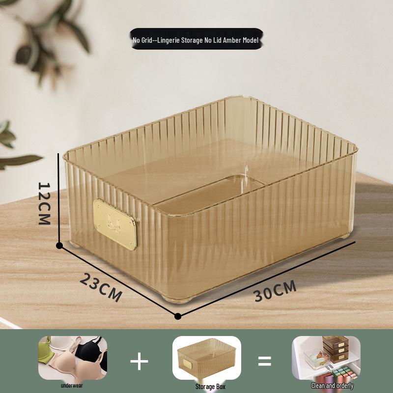 Multifunctional Plastic Underwear Storage Box with Lid – Organizer for Bras, Socks, and Underpants
