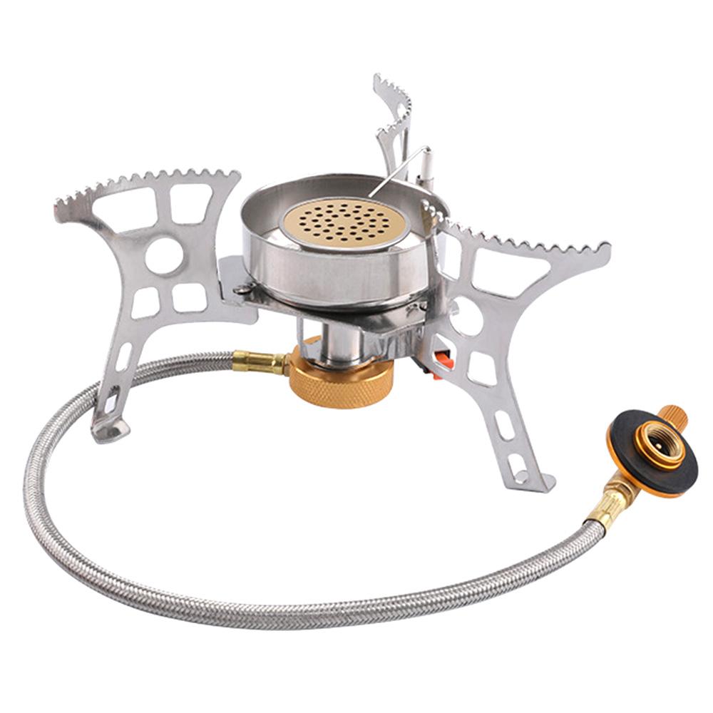 Gasherd für Camping im Freien, winddichter Gasbrenner, tragbarer Picknick-Grillkocher, Speisenwärmer für Rucksackreisen, Wandern, Überlebensausflüge