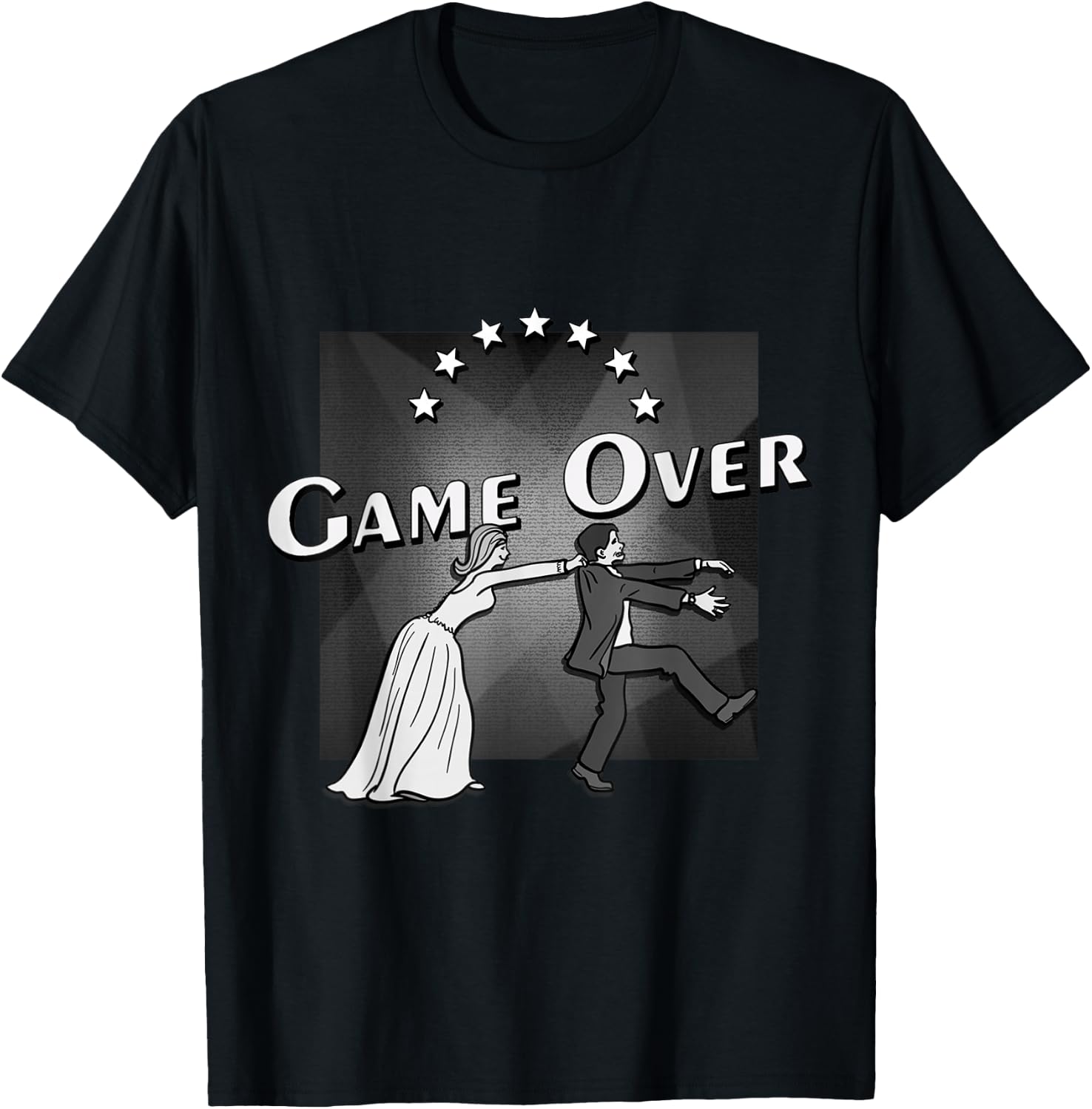 Game Over: Wedding. Funny Wedding Gift T-Shirt Unisex T-Shirt XXXXL