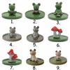 pcs Cute Handmake Frog, Mushroom Shape Ceramics Crafts Aromatherapy Base Incense Stick Holder Frog Figurines Desktop Ornaments