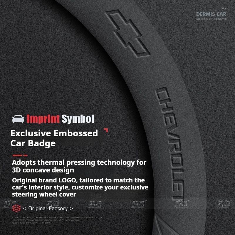 For Chevrolet Cruze Bolt Aveo Spark Orlando Onix capti Prisma Cavalier Sail Tracker Suede Car Steering Wheel Cover Accessories