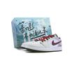 Air Jordan 1 Cushioning Slip Resistant Abrasion Resistant Low Top Vintage Basketball Shoes Men's 553558-132(Team44-)