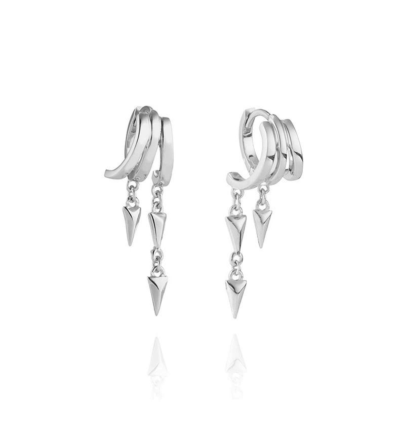 Fashion Jewelry 18K Gold Plated 925 Silver Earrings Piercing Jewelry 925 Sterling Silver Tassel Chain Stud Earrings for Women