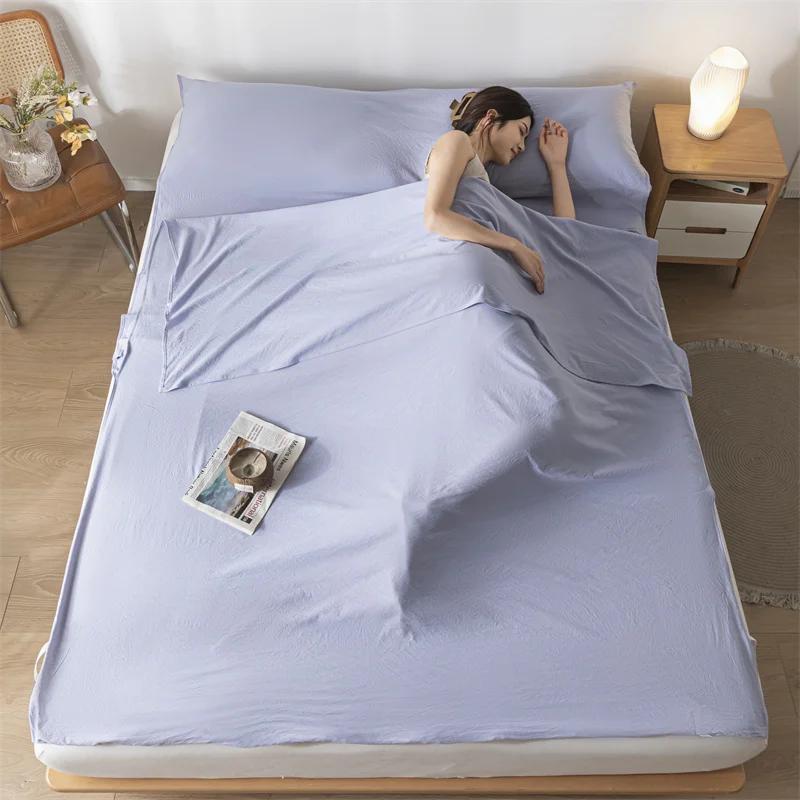 Lightweight Washed Cotton Sleeping Bag Class A Soft Portable Travel Adult Sleeping Bag Travel Hotel Dirty-proof Bed Sheet
